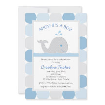Baleine Blue Grey Baby Boy Douche