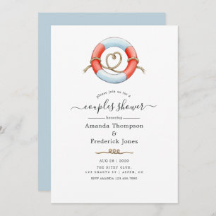 Invitation Baleine Nautique Couples Douche