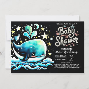 Invitation Baleine sous le Baby shower de Boho de la mer
