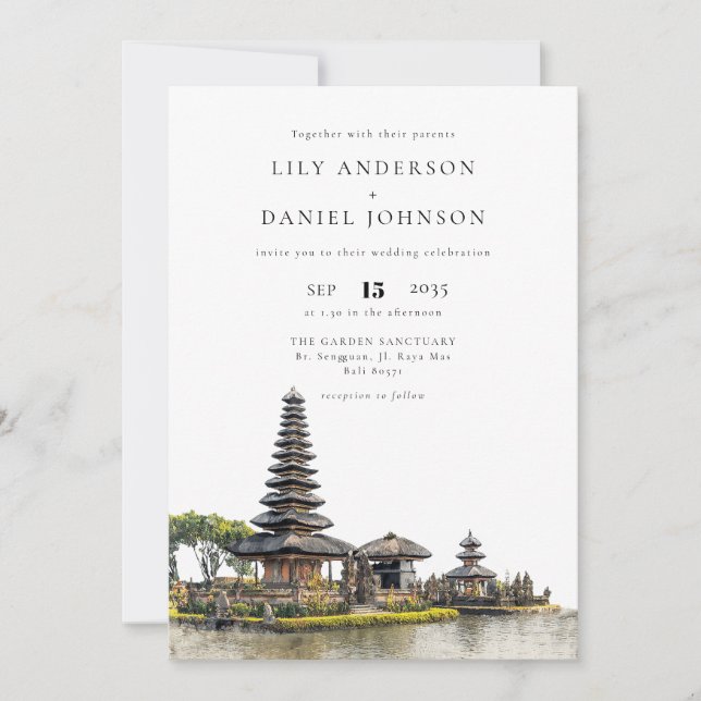 Invitation Bali Temple Destination All In One Wedding (Devant)