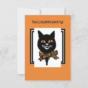 Invitation Balise cadeau HALLOWEEN NOUVEAU CHAT NOIR