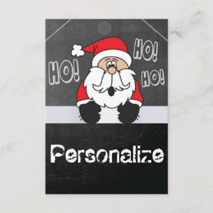 Invitation Balise cadeau Jumbo Père Noël Chalkboard Style