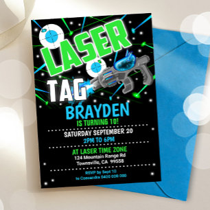Invitation Balise laser Bleu Laser Invitation de l