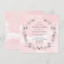 Balises d'aquarelle| Vague florale rose rousse