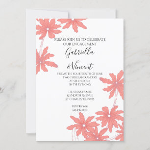 Invitation Balises rouges sur la partie d'engagement blanc