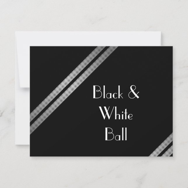 Invitation Ball noir et blanc (Devant)