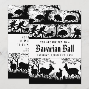 Invitation Balle de chasseurs bavarois de style allemand