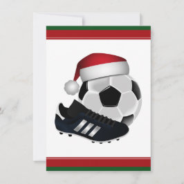 Invitation Balle de football de Noël et chaussure