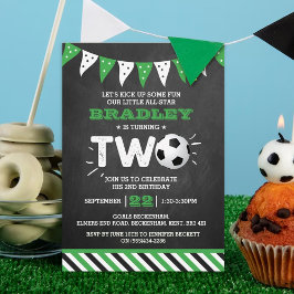 Invitation Balle de soccer étoile 2e anniversaire