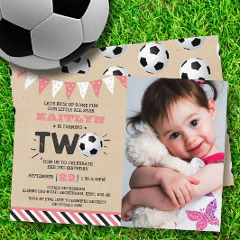 Invitation Balle de soccer étoile 2e anniversaire Photo