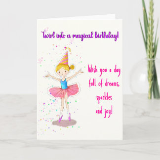 Invitation Ballerina anniversaire pour une fille spéciale