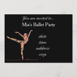 Invitation Ballerina ballet fille