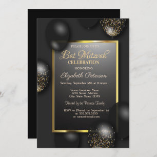 Invitation Balloirs modernes Bar Mitzvah