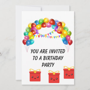 Invitation Ballon coloré 