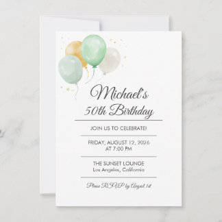 Invitation ballon en aquarelle