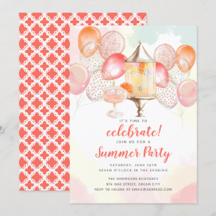 Invitation Ballons à boire pour les fêtes d'été