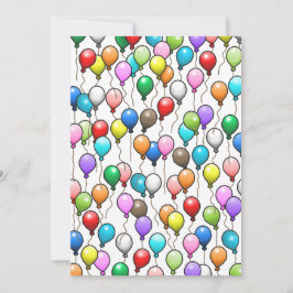 Invitation Ballons d'anniversaire