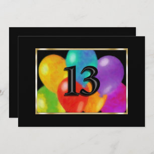 Invitation Ballons d'anniversaire 13