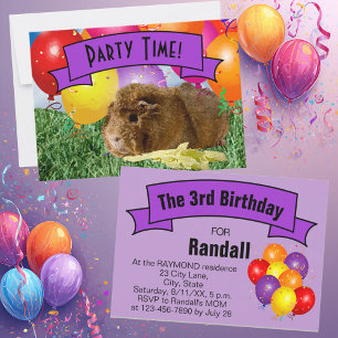 Invitation Ballons de la fête du 3ème anniversaire de la Guin