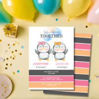 Ballons de pingouins mignons Filles Jumelles Anniv