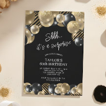 Ballons Noir Or Surprise 60e Anniversaire