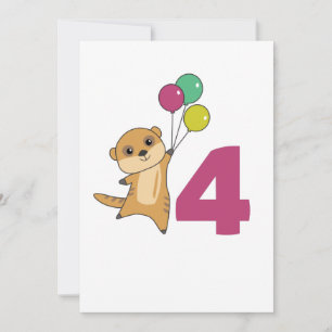Invitation Ballons pour le quatrième anniversaire de la suric
