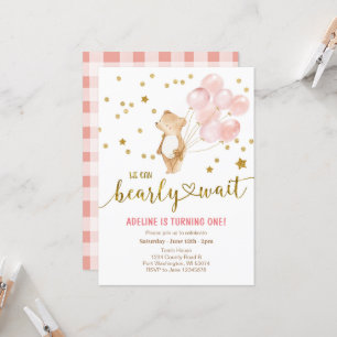 Invitation Ballons Roses Brousses Nous Pouvons Attendre Avant