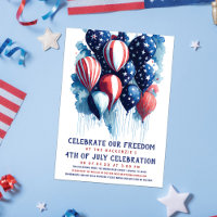 Ballons rouges et bleus 4 juillet