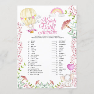 Invitation Balloon À Air Chaud Correspondant Le Jeu Bébé Anim