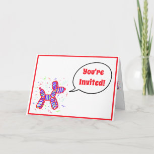 Invitation Balloon Dogs Party