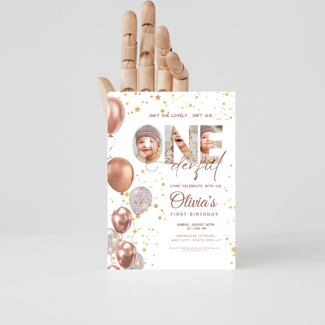 Invitation Balloon n'est pas elle magnifique 1er anniversaire (Créateur téléchargé)