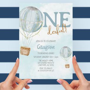 Invitation Balloons à Air Chaud 1er Anniversaire