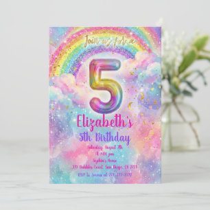 Invitation Balloons Anniversaire 5ème Anniversaire