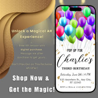 Balloons Anniversaire avec réalité augmentée AR