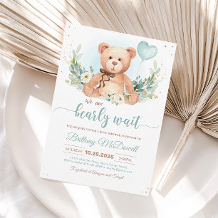 Invitation Balloons d'invitation pour Baby Shower Ourson en P