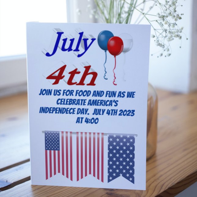 Invitation Balloons du 4 juillet (Créateur téléchargé)