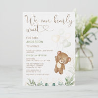 Ballotte Brown verte Nous pouvons Bearly Wait Baby