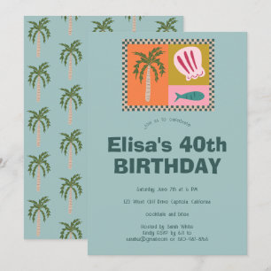 Invitation Balnéaire Soiree Modern Cute CUSTOM Anniversaire