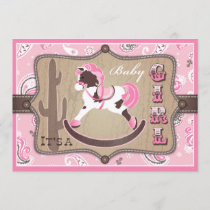 Invitation Bandanna Imprimer & Baby shower Cheval Rocheux Cow