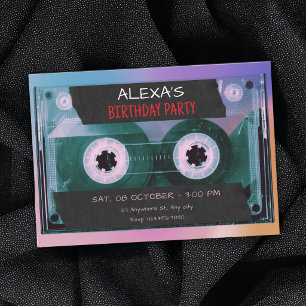 Invitation Bande cassette rétro