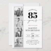 Bande de film Photo Minimaliste 85e Anniversaire
