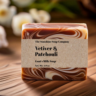 Invitation Bande de savon de style papier Kraft moderne 2" x 