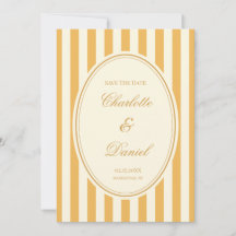 Bande Personnalisée Save the Date Jaune Moutarde