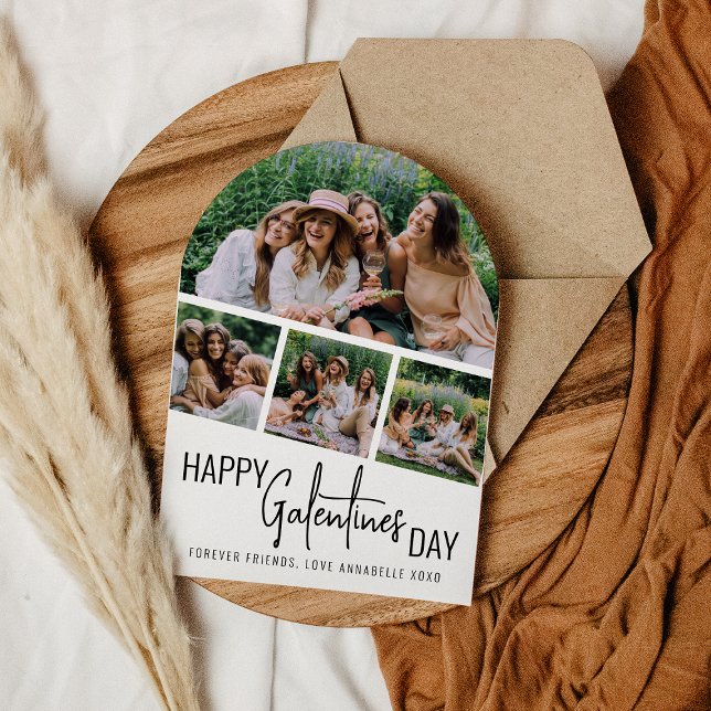 Invitation Bande Photo Moderne Collage Galentines Archées Jou (Créateur téléchargé)