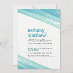 Invitation Bandes minimalistes simples d'encre d'aqua