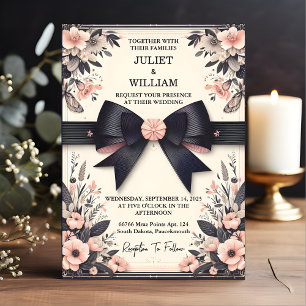 Invitation Banners Bows Satin Chic Ribbon coupe Mariage