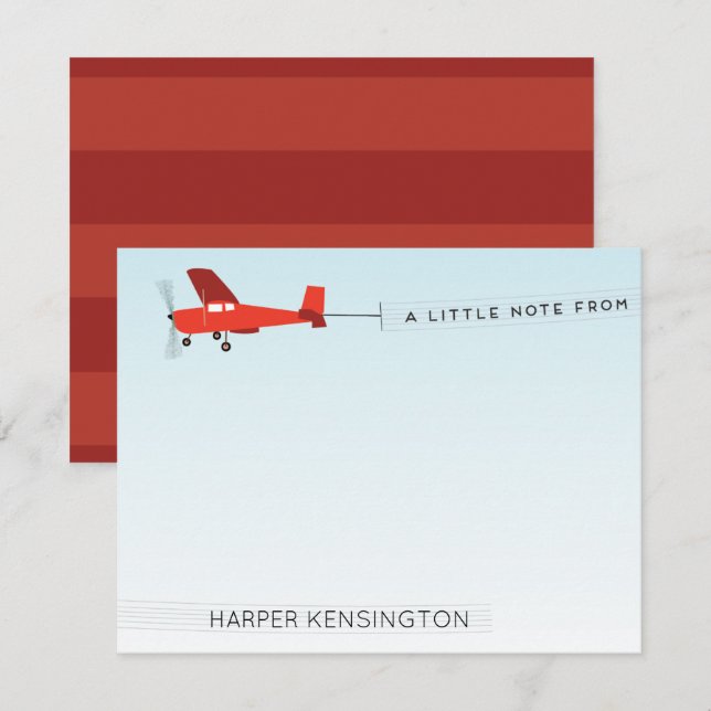 Invitation Bannière d'avion de plage Stations personnelles (Devant / Derrière)