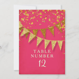 Invitation Bannière moderne Pennant avec Parties scintillant 