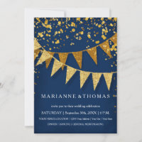 Bannière Pennant Moderne avec Confettis Pailletés