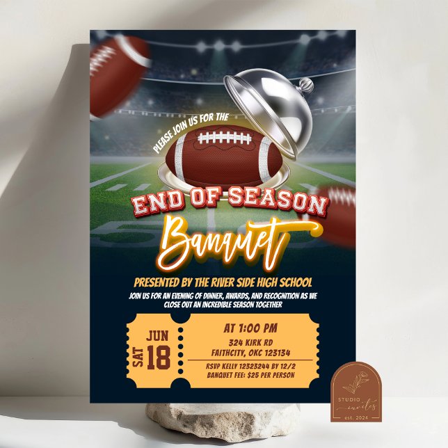 Invitation Banquet de fin de saison de football américain (Créateur téléchargé)